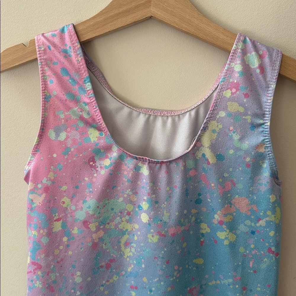 Domusgo One Piece Gymnastic Graffeti Leotard Unitard Girls Size 5-6 - Picture 6 of 11